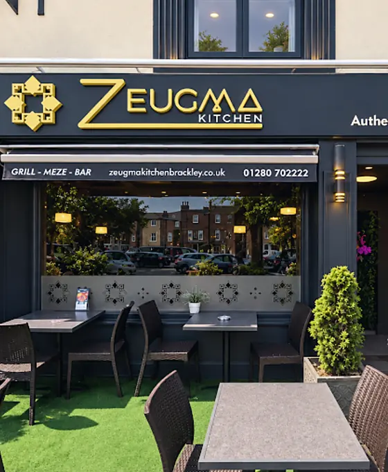 Zeugma Kitchen restaurant front and terrace
